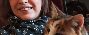 Кошка Соня выжила после пожара на Троицкой