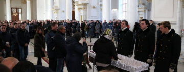 Одесса прощается с трагически погибшим спасателем Сергеем Шатохиным 