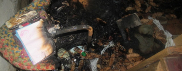 В общежитии Одессы  загорелась комната из-за мобильного телефона