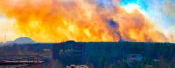 Девятый день пожара: пламя приблизилось к Припяти и хранилищу радиоактивных отходов