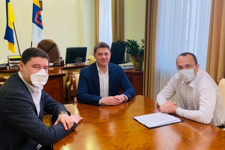 Килийский городской голова Павел Бойченко обсудил с главой ОГА Максимом Куцым первоочередные вопросы громады
