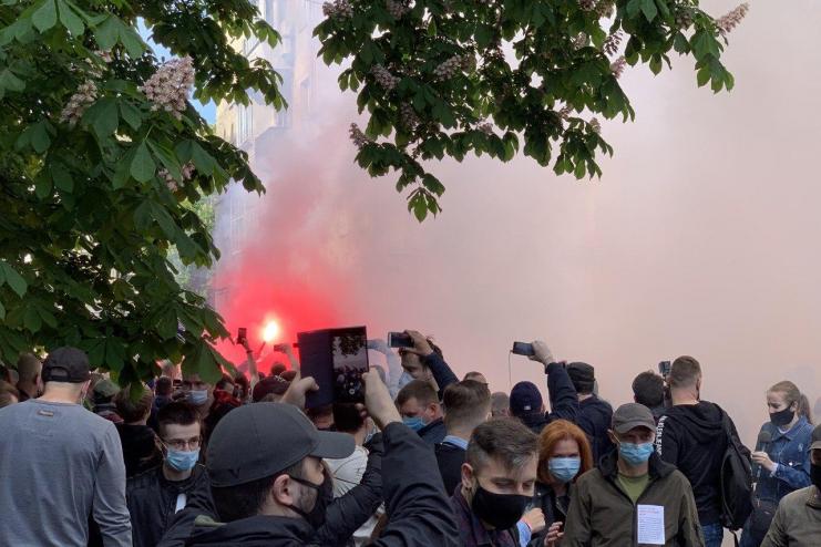 Акция в поддержку Стерненко под зданием СБУ