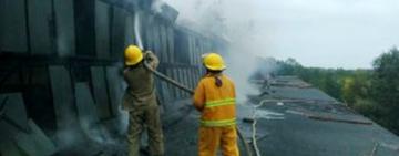 В Килийском районе горел бывший завод