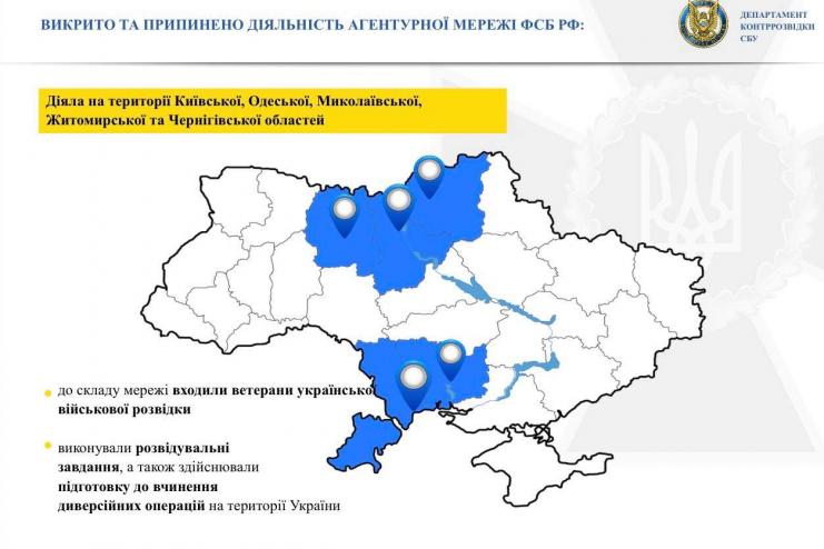 Контррозвідка СБУ припинила діяльність агентурної мережі ФСБ, до якої входили колишні військові