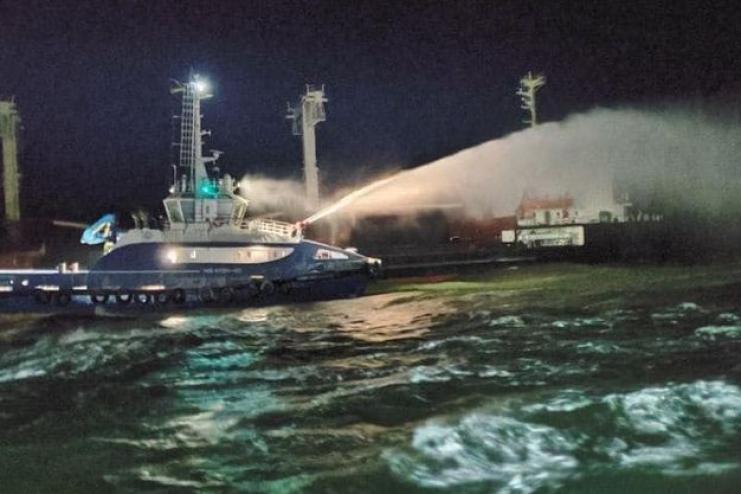 В Черном море, возле Очакова загорелось  судно «PRINCE 4»