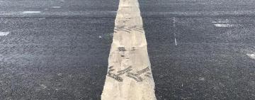 Патрульные привлекают к ответственности нарушителя, который разрисовал дорожное полотно в Килии