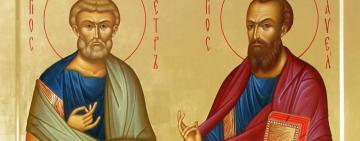 12 июля. Православная Церковь совершает память  святых славных и всехвальных первоверховных апостолов Петра и Павла