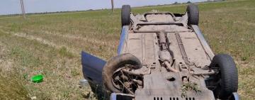 На трассе Спасское-Вилково еще одно ДТП: Daewoo Lanos вылетел в кювет и перевернулся