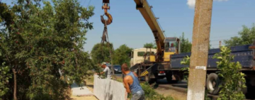 У Долинівці ведуться роботи з укладання нового тротуару