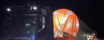  Грузовики, перевозившие ветряки из Рени, остановлены и оштрафованы  "Укртрансбезопасностью"