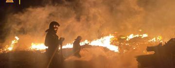 Фото: в Одесской области до утра тушили масштабный пожар