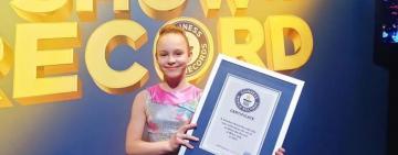 ВИДЕО: юная спортсменка из Одесской области установила мировой рекорд Гиннеса