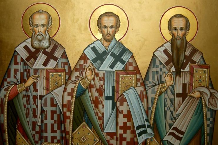 12 февраля. Память святителей Василия Великого, Григория Богослова и Иоанна Златоустого
