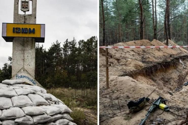 У Ізюмі виявили ще два масові поховання з сотнями тіл