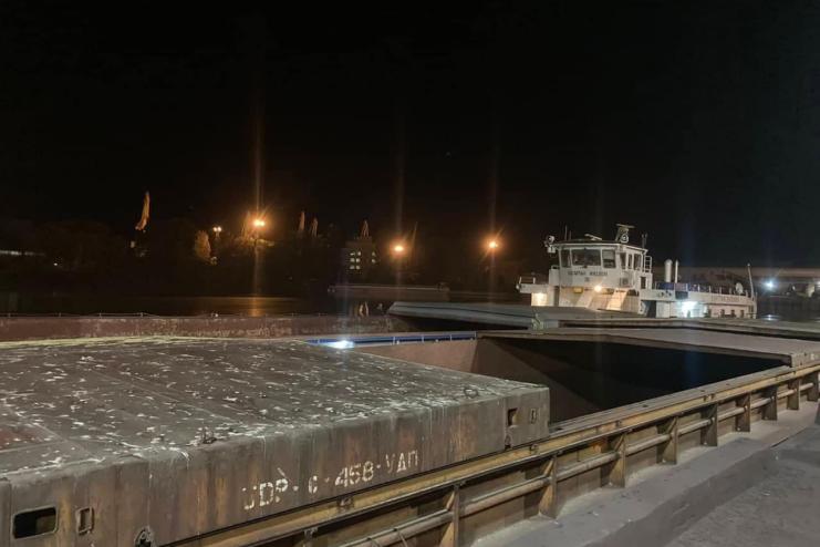 Перший баржевий караван УДП відправився з Ізмаїлу на Середній Дунай 