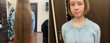 Школярка Віка з Кропивницького відрізала косу, щоб допомогти ЗСУ