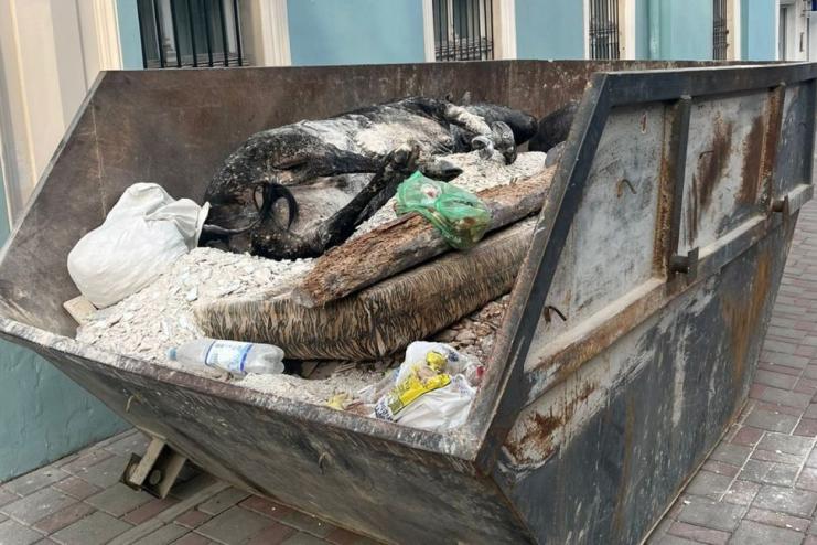 Дивна знахідка в Одесі: серед сміття місцеві виявили щось схоже на мертву корову