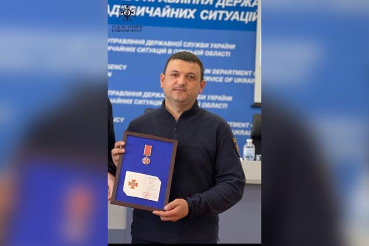 Тарутинський рятувальник Борис Міхальчан отримав заслужену  нагороду
