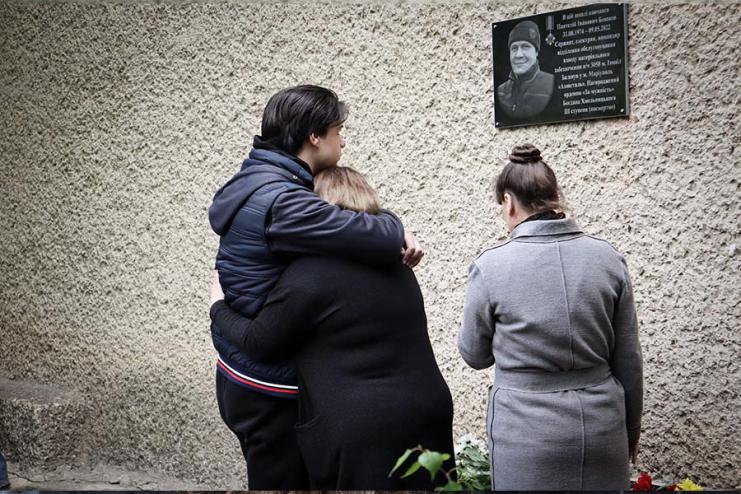 В Болградському районі відкрили меморіальну дошку загиблому гвардійцю оборонцю Маріуполя