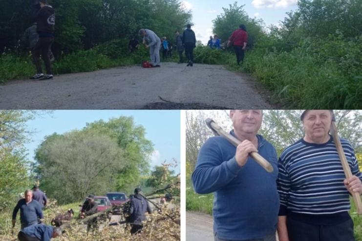 В Мирнопіллі зачистили порослі вздовж узбіччя дороги Мирнопілля-Арциз