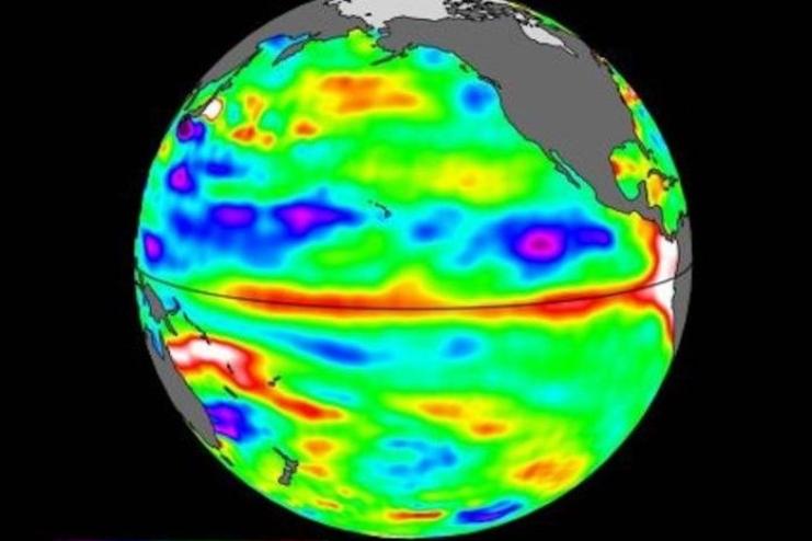 Над Тихим океаном розвивається подія Ель-Ніньо. Температура зростає на всій Землі