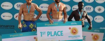 Василь Михайлов став срібним призером світового турніру з пляжної боротьби у Сінгапурі