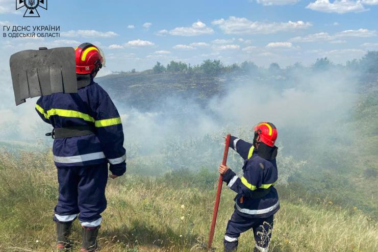 На Одещині за тиждень 61 раз ліквідовували пожежі сухої рослинності