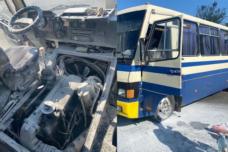 В Одеській області на ходу загорівся рейсовий автобус:пожежу гасили нацгвардійці 
