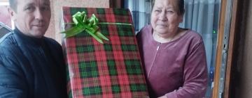 Традиційне вітання ювілярів почесного віку в Бородінській громаді