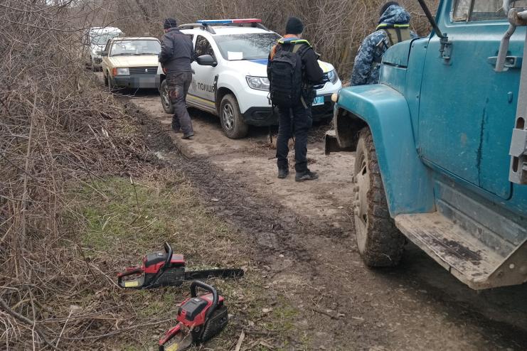 На Кислицькому рукаві річки Дунаї морохорона та водна поліція затримали «чорних лісорубів»