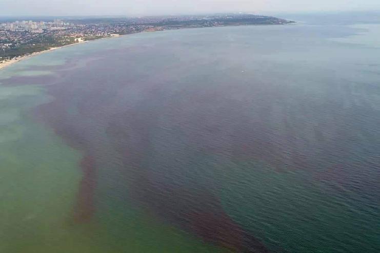 Біля берегів Одеси вода у Чорному морі стала червоно-цеглястого кольору