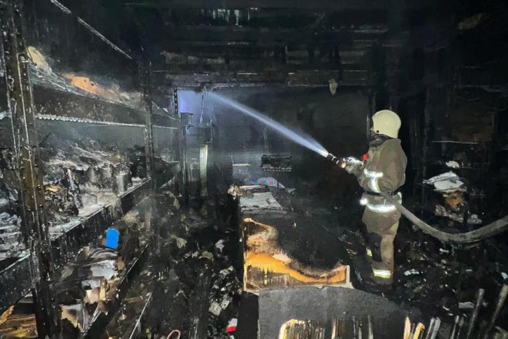 На Одещині вогонь знищив магазин промтоварів