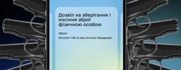 Дозвіл на зброю вже в "ДІЇ"