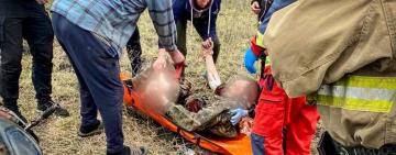 Вчора у селі Щасливе врятували чоловіка, нога якого застрягла у мотоблоці 