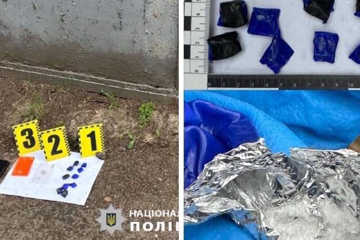 На Одещині в молодика вилучили 26 згортків із забороненим «товаром», коли той саме фотографував «схованки»