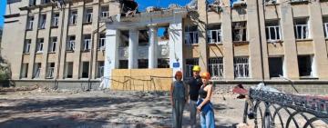 У Білгороді-Дністровському провели технічне обстеження Ліцею №1 після ракетного удару