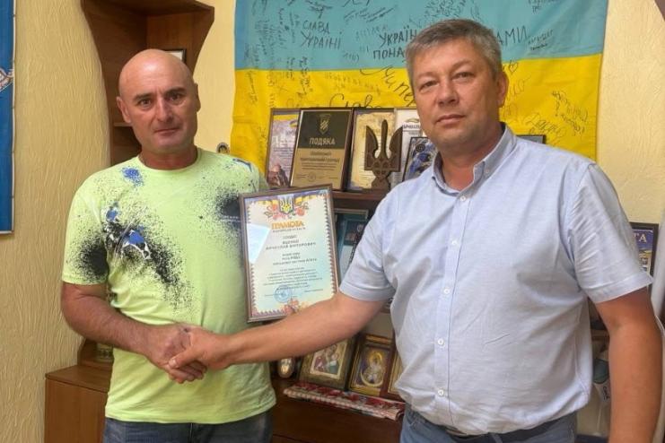 У Шабівській громаді відзначили мужність захисника В’ячеслава Яценка