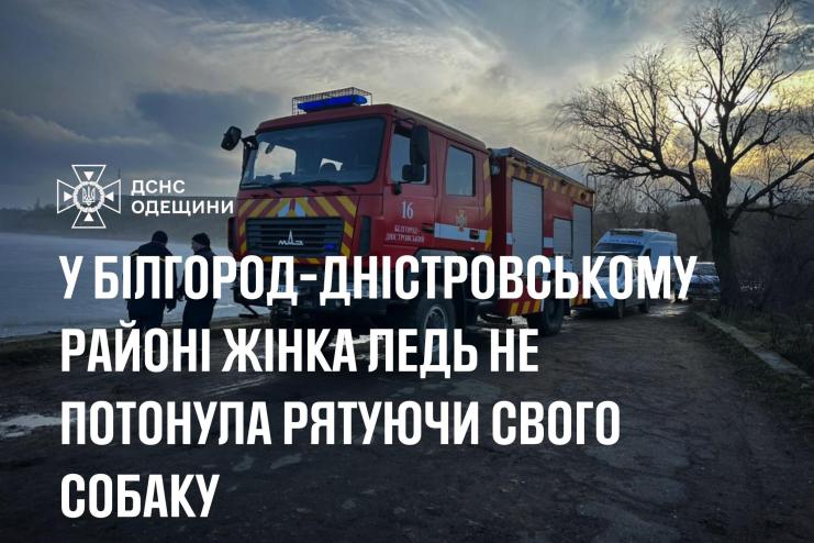 Рятуючи собаку з крижаної води: у Білгород-Дністровському районі жінка ледь не загинула