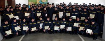 Рятувальники Чорноморська отримали державні та відомчі нагороди