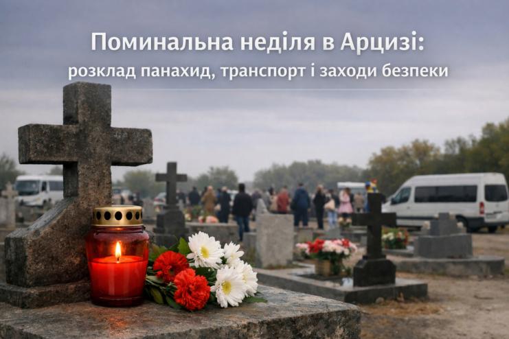 Поминальна неділя в Арцизі: розклад панахид, транспорт і заходи безпеки