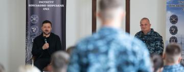 Володимир Зеленський оголосив про створення Військово-морської академії та зустрівся з курсантами ВМС