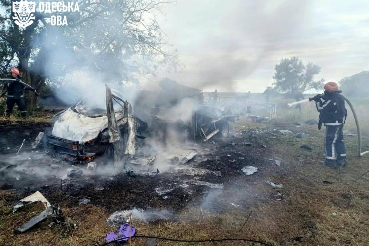 Російський дрон атакував автомобіль енергетиків на Одещині: один працівник загинув, ще один поранений